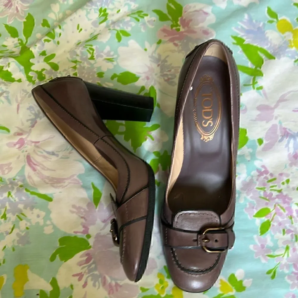 Tod’s Jodie Buckle Heels Purple - 39.5